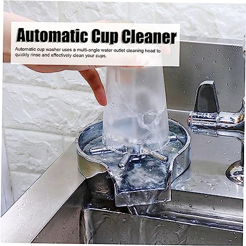 Automated Cup Washer and Stainless Steel Glass Rinser - Perfect for Hotel Bars Coffee Shops and Commercial Use - Efficient Bar Glass Cleaning Machine