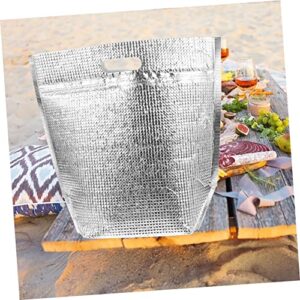 BUGUUYO 6pcs Self-sealing Thermal Bag Zippered Tote Bag Organizer Tote Bag Food Insulation Pouch Take Out Food Bag Food Bag Heat Insulated Bag Delivery Bag Convenient Cake Bag Box