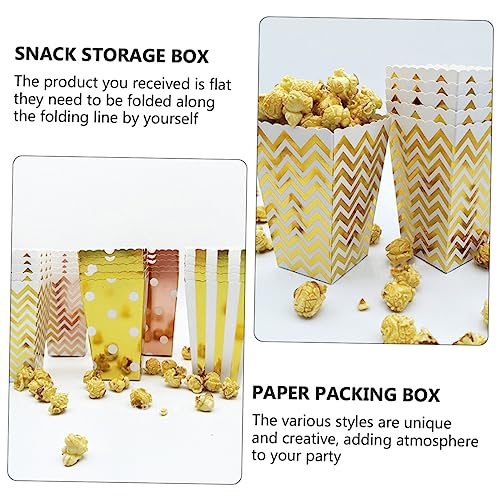 STOBOK 1 Set 36 Pcs Popcorn Popcorn Box Popcorn Treat Box Mini Popcorn Boxes Shower Goodie Boxes Pink Containers Babyboy Gifts Gift Bag Organizer Wrapping Box Packing Box Food