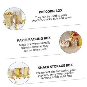 STOBOK 1 Set 36 Pcs Popcorn Popcorn Box Popcorn Treat Box Mini Popcorn Boxes Shower Goodie Boxes Pink Containers Babyboy Gifts Gift Bag Organizer Wrapping Box Packing Box Food