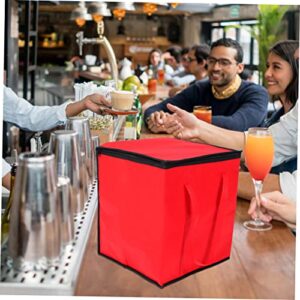 ULTECHNOVO 1pc Portable Cooler Bag Collapsable Cooler Shopping Tote Bag Portable Heating Lunch Box Insulated Pizza Bag Cold Delivery Bag Heated Lunchbox Pizza Insulation Tote Lunch Bag Food