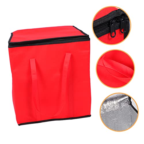 ULTECHNOVO 1pc Portable Cooler Bag Collapsable Cooler Shopping Tote Bag Portable Heating Lunch Box Insulated Pizza Bag Cold Delivery Bag Heated Lunchbox Pizza Insulation Tote Lunch Bag Food