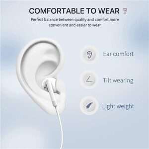 2 Packs-Apple Earbuds for iPhone Headphones Wired Earphones [Apple MFi Certified] Built-in Microphone & Volume Control, Noise Isolating Headsets Compatible with iPhone 13/12/11/XR/XS/X/8/7/SE