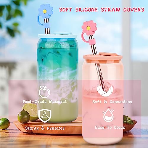 6PCS Straw Cover for Stanley Cup, Silicone Straw Covers Cap for Stanley Cup 40 oz, Straw Topper with 30 Oz Tumbler, Mini 10mm for Stanley Cup Straw Cover for Tumblers