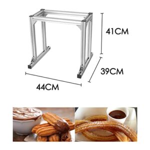 Commercial Maker Churros Machine,5L Stainless Steel Vertical Spanish Donut Churros Machine Maker Snack Equipment with 6L Electric Deep Fryer and Stand for Restaurant Home Use,220V