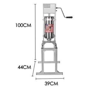 Commercial Maker Churros Machine,5L Stainless Steel Vertical Spanish Donut Churros Machine Maker Snack Equipment with 6L Electric Deep Fryer and Stand for Restaurant Home Use,220V