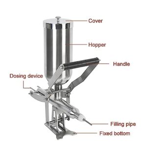 Commercial Churro Filler, 4.5L Manual Churro Maker Machine, Core Diameter: 6 mm, Stainless Steel Fruit Donut 商用油条灌装机，4.5 升手动油条制造机，芯直径：6 毫米，不锈钢水果甜甜圈灌装机，适用于餐厅、自助餐厅、面包店、家庭Filling Machine, for Restaurant