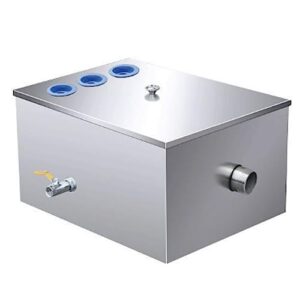 commercial stainless steel grease trap interceptor,grease trap interceptor,with removable filter basket,with 3 top inlets,for dining room, kitchen