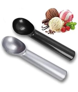 khadlan ice cream scoop, anti freeze, non-stick aluminium material - 7 inches (black)