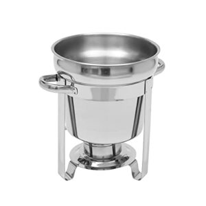 WenDissy Chef Soup Warmer, 7.4 Quart Soup Chafer Catering Supplies Food Warmer, Food Pan Warmer for Catering Parties Events Banquets Includes Fuel Holder