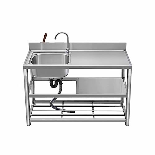 Kitchen sinks, stainless sink, water trough,Stainless steel material, 200mm groove depth, double turret design, all steel drain, suitable for kitchen, bathroom, balcony, bar, hotel, hospital, school (