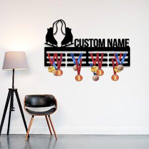 Metal Sign Led Light, Custom Name Skating Medal Hanger with Led Light, Medal Holder Display Rack for Awards and Ribbons, Tiered Award Rack, Sports Medal Hanger