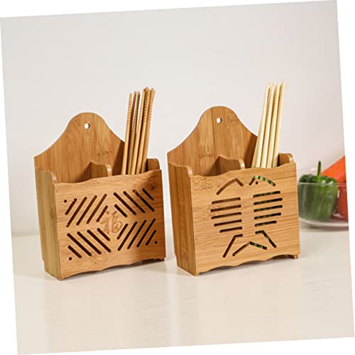 EXQUIMEUBLE 1pc Drain Chopsticks Holder Utensil Drying Rack Desktop Storage Basket Kitchen Wooden Stand Wooden Spoon Holder Wooden Drying Rack for Clothes Chopsticks Holder Household