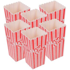 rorpoir 6pcs popcorn popcorn bucket microwave popcorn disposable food containers disposable containers paper popcorn boxes disposable popcorn bags movie popcorn box popcorn box for movie