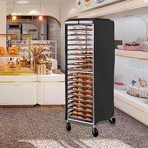 ＫＬＫＣＭＳ Bakery Single Rack Covers Bread Rack Cover Commercial 1 Piece 420D Oxford Baker Rack Cover Bun Pan Rack Cover for Restaurant Bakery Shop