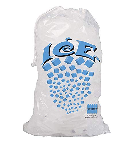 VEVOR Commercial Ice Maker Machine, 90-100LBS/24H with 33LBS Bin Stainless Steel & Perfectware - PW Icebags-DS-100ct 10lb Ice Bags with Drawstring-100ct