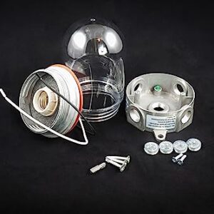 Re Fridge KASON 1803 LIGHT FIXTURE WITH LEXAN GLOBE WITH HARDWARE KIT