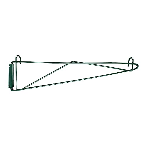 TrueCraftware 21” Single Shelf Support Direct Wall Bracket Green Epoxy Coated Iron- Wire Shelf Bracket for Pantry Kitchen Home Wire Wall Mount Shelf