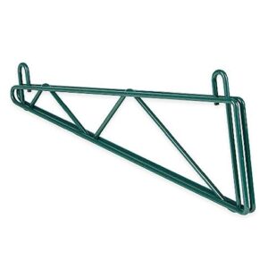 TrueCraftware 21” Single Shelf Support Direct Wall Bracket Green Epoxy Coated Iron- Wire Shelf Bracket for Pantry Kitchen Home Wire Wall Mount Shelf