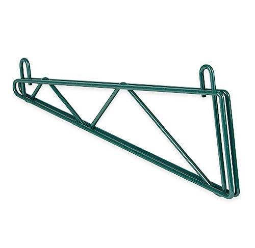 TrueCraftware 21” Single Shelf Support Direct Wall Bracket Green Epoxy Coated Iron- Wire Shelf Bracket for Pantry Kitchen Home Wire Wall Mount Shelf