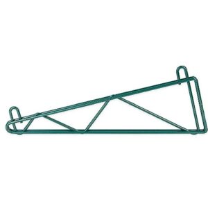 TrueCraftware 14” Single Shelf Support Direct Wall Bracket Green Epoxy Coated Iron- Wire Shelf Bracket for Pantry Kitchen Home Wire Wall Mount Shelf