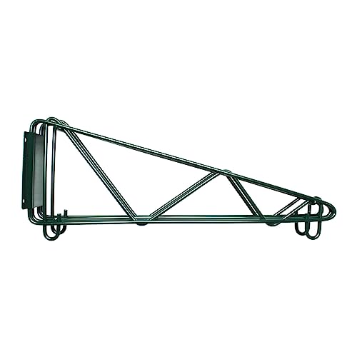 TrueCraftware 18” Double Shelf Support Direct Wall Bracket Green Epoxy Coated Iron- Wire Shelf Bracket for Pantry Kitchen Home Wire Wall Mount Shelf