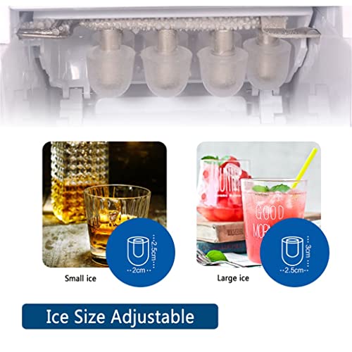 Ice Cube Makers, 15KG/24H Commercial Electric Ice Ice Cube Machine Small Milk Tea Shop Coffee Shop Desktop Ice Maker