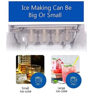 Ice Cube Makers, 15Kg Ice Maker Fully Automatic Commercial Household Small Milk Tea Shop Desktop Manual Round Ice Cube Making Machine Mini,Fast Compact Ice Maker