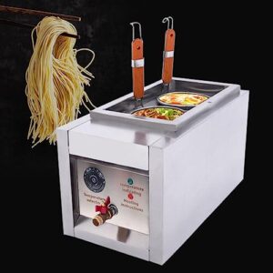 2000W Commercial Two-Hole Desktop Noodle Cooking Machine Pasta Cooker+2 Basket