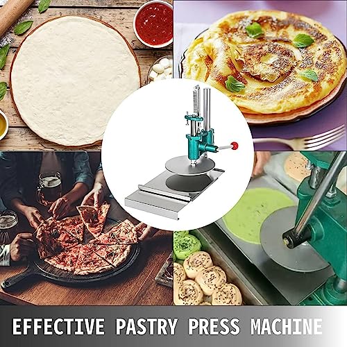 Manual Stainless Steel Dough Sheeter Pasta Maker, 20cm/7.87inch Household Pizza Pastry Press Machine with Cast Iron Base, for Commercial or Family