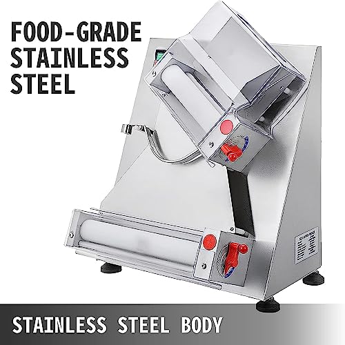 Pizza Dough Roller Sheeter, 10-30cm Automatic Dough Press Machine, Commercial 370W Electric Pizza Making Machine, for Pizza Bread and Pasta Maker Equipment