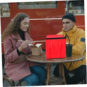 ULTECHNOVO 1pc Portable Cooler Bag Lunchbox Backpack Heating Lunch Box Large Storage Bags Food Insulation Bag Cold Delivery Bag Tote Lunch Storage Pouch Insulated Food Bag Bento Bag Foldable