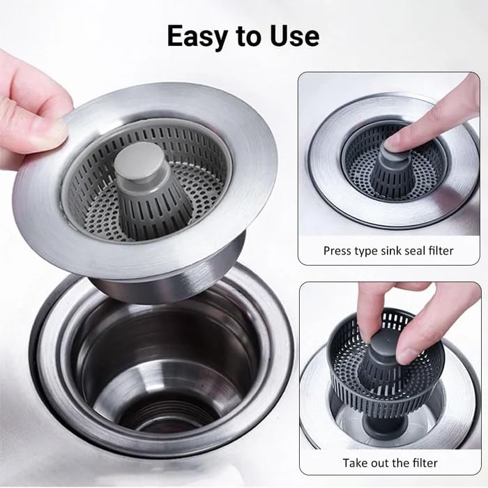 3-in-1 Stainless Steel Sink Aid,And no more stinky kitchen (1PC)