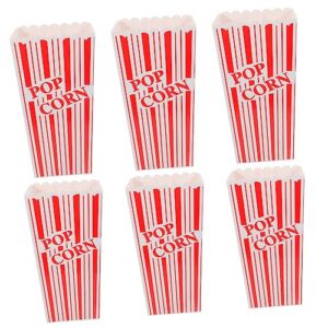 BESTOYARD 30 Pcs Popcorn Popcorn Bucket Party Popcorn Containers Striped Popcorn Boxes Disposable Popcorn Bags Disposable Cake Containers Candy Containers Disposable Containers Snack Bag