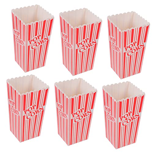 BESTOYARD 30 Pcs Popcorn Popcorn Bucket Party Popcorn Containers Striped Popcorn Boxes Disposable Popcorn Bags Disposable Cake Containers Candy Containers Disposable Containers Snack Bag