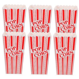 BESTOYARD 30 Pcs Popcorn Popcorn Bucket Party Popcorn Containers Striped Popcorn Boxes Disposable Popcorn Bags Disposable Cake Containers Candy Containers Disposable Containers Snack Bag