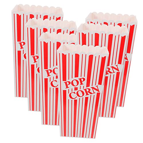 BESTOYARD 30 Pcs Popcorn Popcorn Bucket Party Popcorn Containers Striped Popcorn Boxes Disposable Popcorn Bags Disposable Cake Containers Candy Containers Disposable Containers Snack Bag