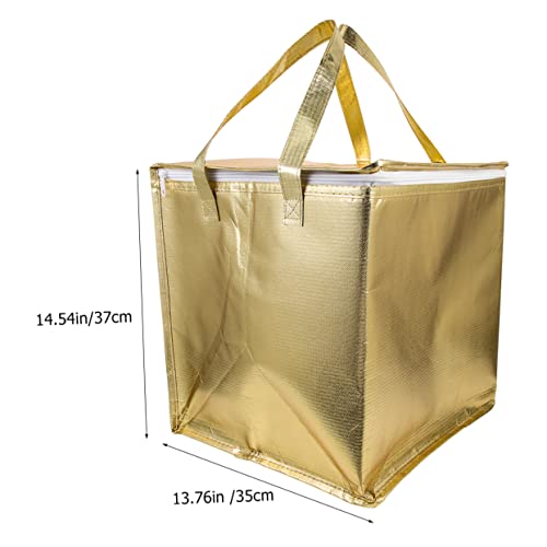 Alipis Insulation Bags Portable Insulation Bag Insulated Shopping Bag Insulated Food Bag Shopping Tote Bag Foldable Shopping Bag Takeout Food Bag with Zipper Delivery Storage Bag Shopping