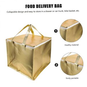 Alipis Insulation Bags Portable Insulation Bag Insulated Shopping Bag Insulated Food Bag Shopping Tote Bag Foldable Shopping Bag Takeout Food Bag with Zipper Delivery Storage Bag Shopping