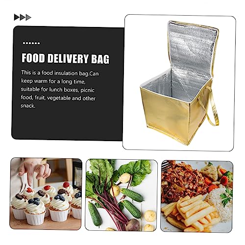 Alipis Insulation Bags Portable Insulation Bag Insulated Shopping Bag Insulated Food Bag Shopping Tote Bag Foldable Shopping Bag Takeout Food Bag with Zipper Delivery Storage Bag Shopping