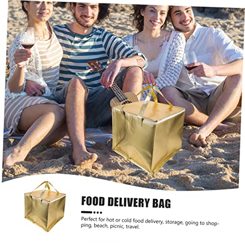 Alipis Insulation Bags Portable Insulation Bag Insulated Shopping Bag Insulated Food Bag Shopping Tote Bag Foldable Shopping Bag Takeout Food Bag with Zipper Delivery Storage Bag Shopping