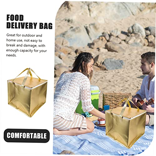 Alipis Insulation Bags Portable Insulation Bag Insulated Shopping Bag Insulated Food Bag Shopping Tote Bag Foldable Shopping Bag Takeout Food Bag with Zipper Delivery Storage Bag Shopping