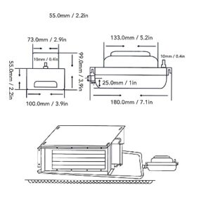 Condensate Pump 6.6ft Lift, 110V Drain Pump 0.6L Water Tank, 5W Automatic Pump for Commercial Ice Makers with 2m Lift