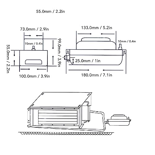 Condensate Pump 6.6ft Lift, 110V Drain Pump 0.6L Water Tank, 5W Automatic Pump for Commercial Ice Makers with 2m Lift