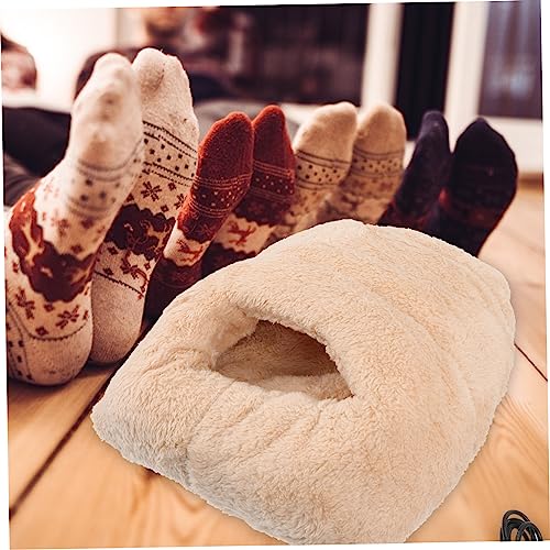 ULTECHNOVO Electric Heating Shoes Plush Foot Warmer Foot Warmer Cushion Electric Tool Office Heater Cozy Slippers Comfortable Warming Shoes Plush Heater Foot Heater Under The Table Warm Shoes