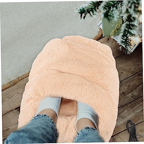 ULTECHNOVO Electric Heating Shoes Plush Foot Warmer Foot Warmer Cushion Electric Tool Office Heater Cozy Slippers Comfortable Warming Shoes Plush Heater Foot Heater Under The Table Warm Shoes
