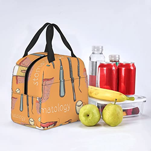 Dental Care Instruments Tooth Paste Lunch Box Bento Bag Lunch Backpack Cartoon Bag Insulation Safety Reusable For Men/Women Work And Life