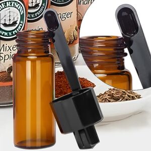 Portable Leak-Proof Mini Glass Pepper Shaker (4 Pack),Bottle for Outdoor Camping Travel