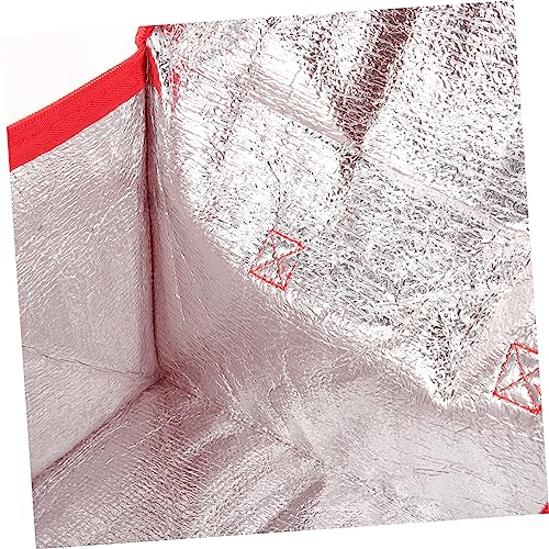 HEASOME Zip Ties Outdoor Insulation Bags Non-woven Fabric Takeout Food Bag with Zipper Insulated s Pizza Bags for Carry Portable Decorate Hot Bag for Food Delivery