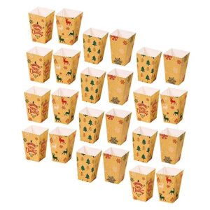 food containers 24pcs popcorn boxes fried chicken container food grade french fries packing box popcorn paper snack disposable christmas popcorn container assorted french fries